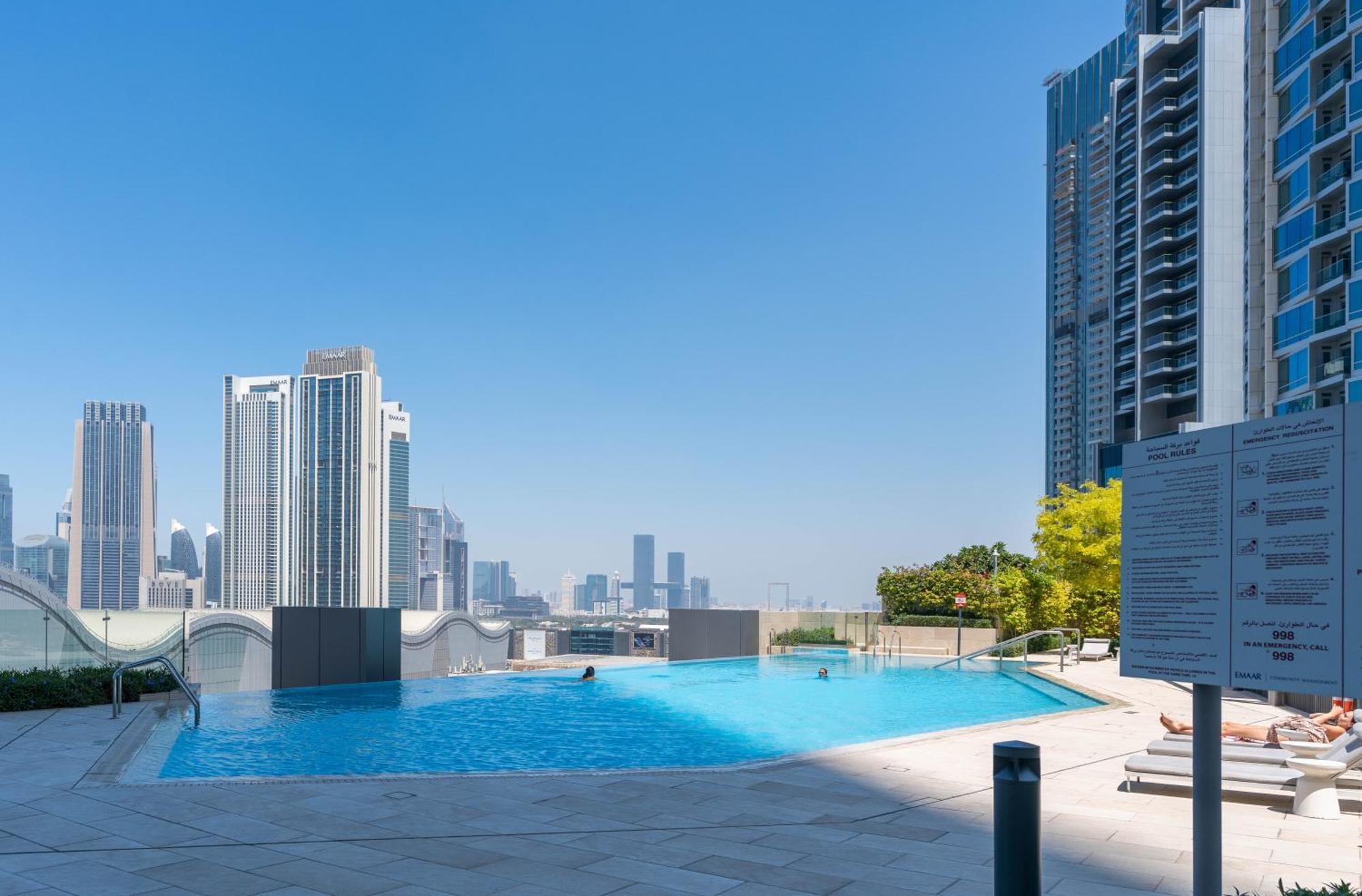 Lux Apt-Burj View Opp. Dxb Mall Dubai Exterior foto